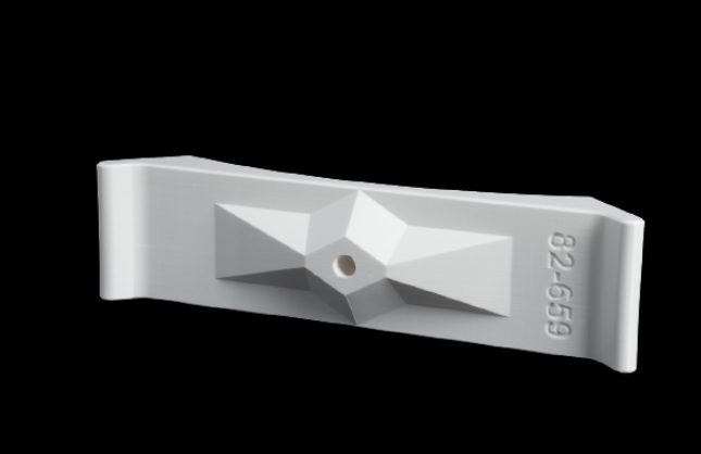 Production line pusher 3D printed in Markforged Nylon Food Safe material